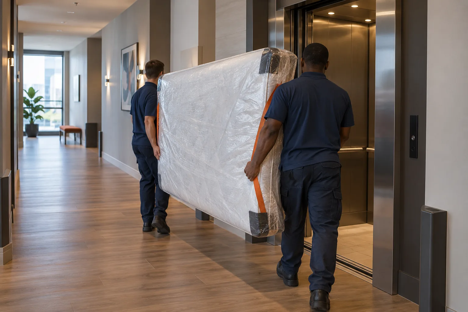 Mattress Hauling service scene